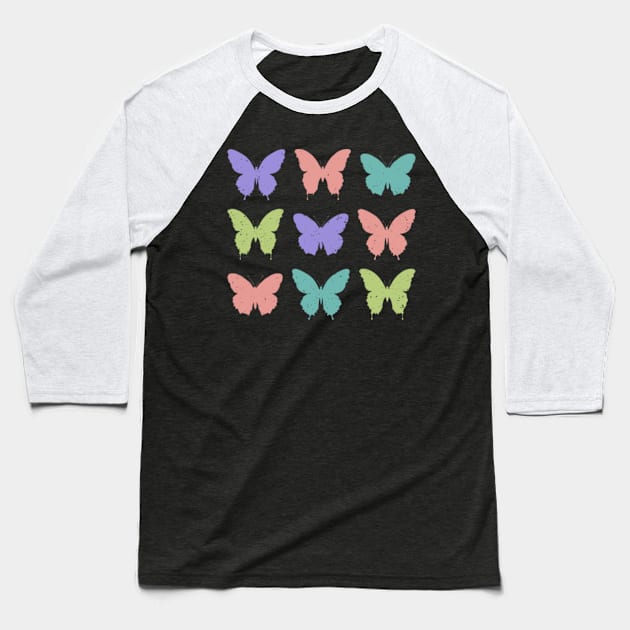 Butterfly Neurodiversity Baseball T-Shirt by BeepTreasure